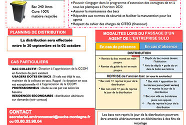 Changement des bacs de déchets